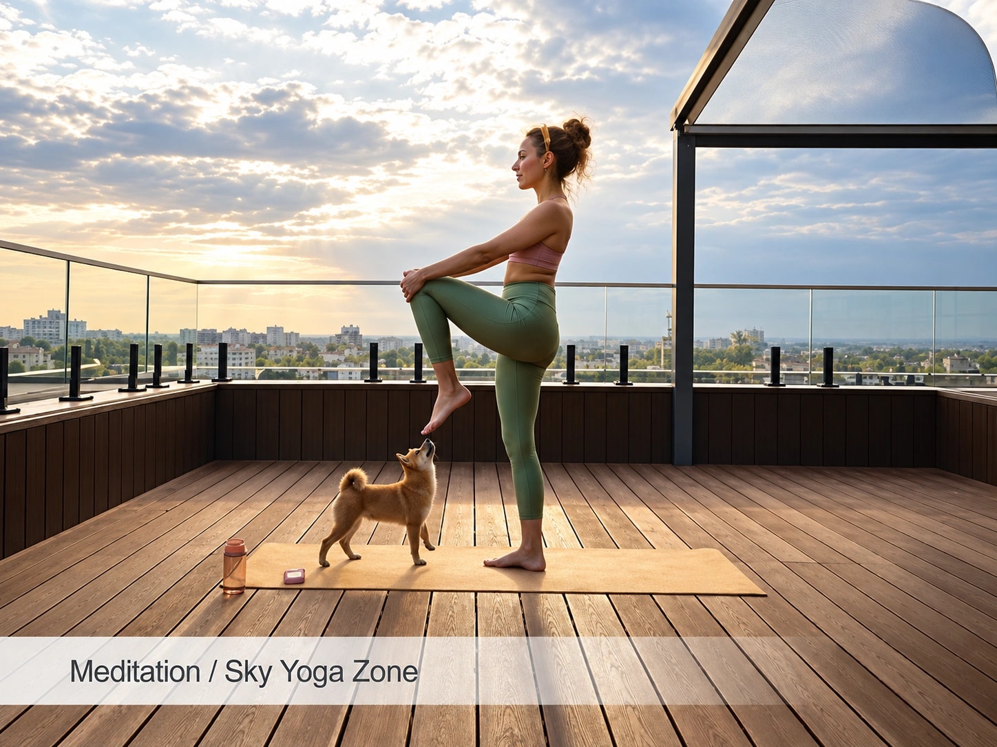 Representative image of meditation / sky yoga zone
